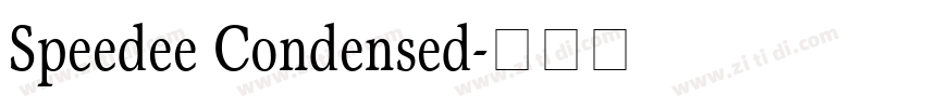 Speedee Condensed字体转换